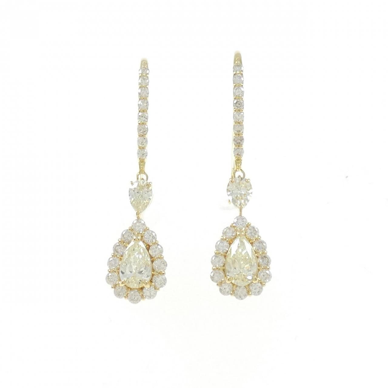 【新品】K18YG ダイヤモンド ピアス 1.10CT