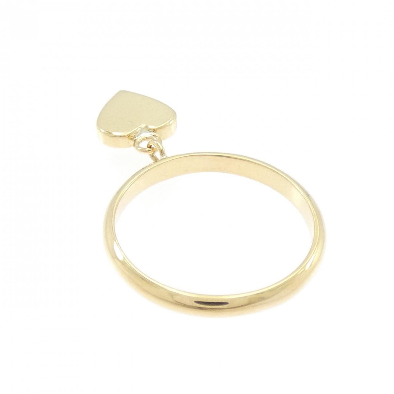 K18YG ハート ダイヤモンド リング 0.12CT