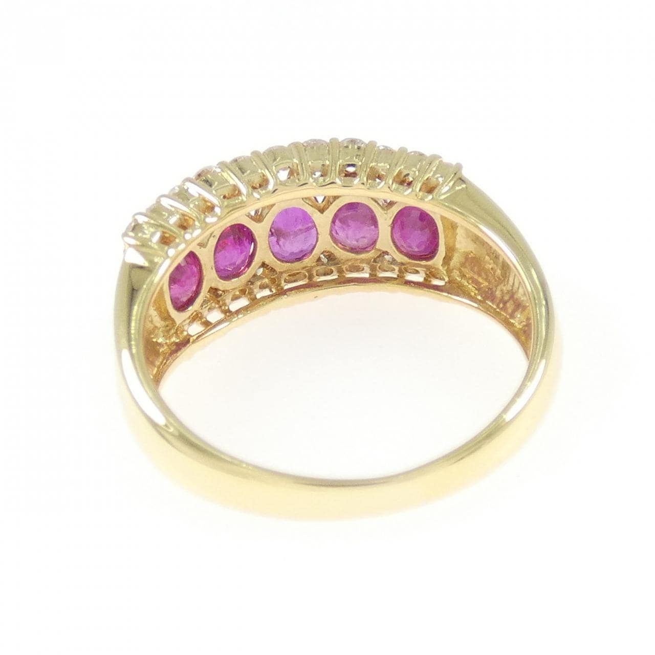 K18YG ルビー リング 1.20CT