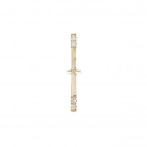 ヒロタカ トラペーズ ピアス 0.02CT 片耳