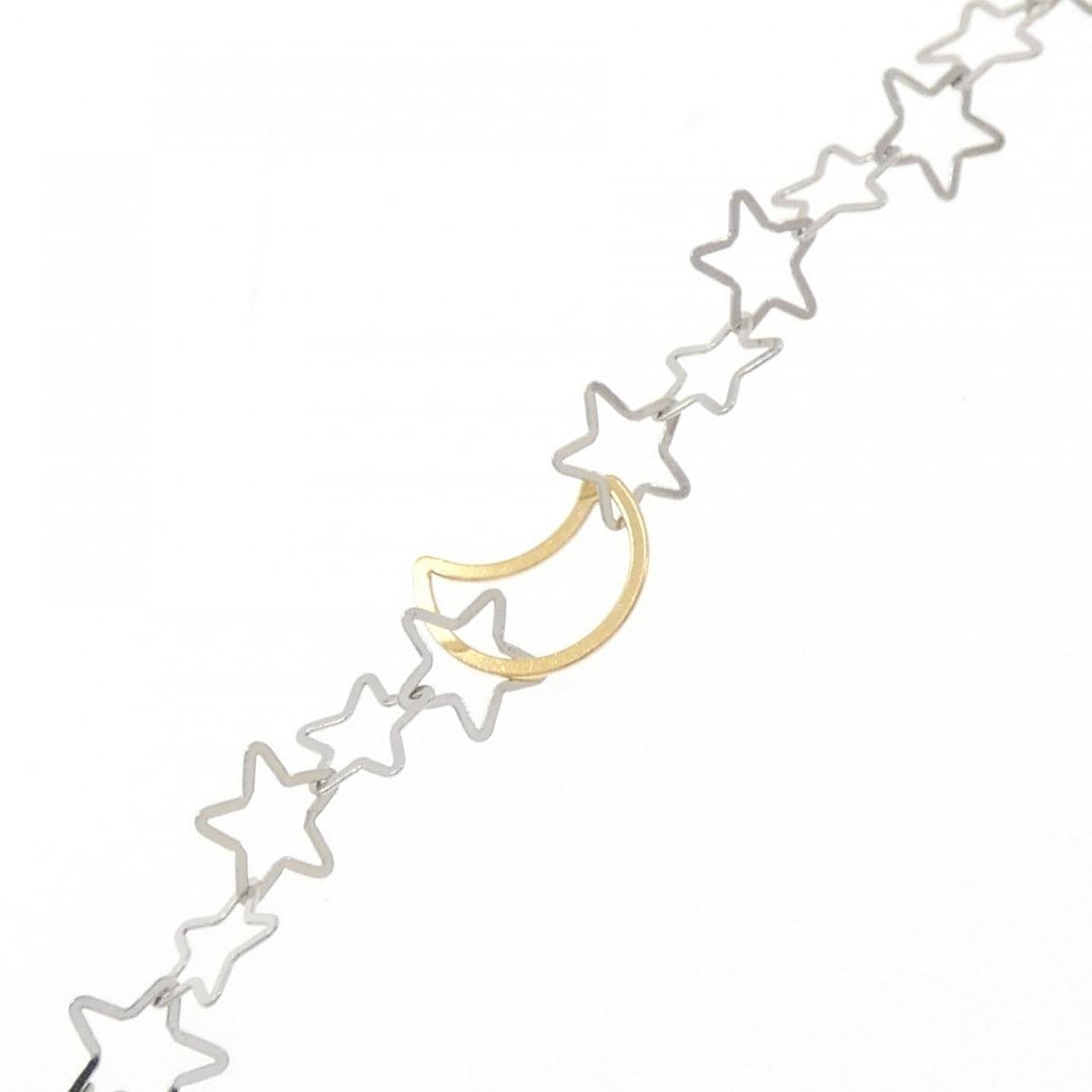 PT999/K24YG スター×ムーン ネックレス
