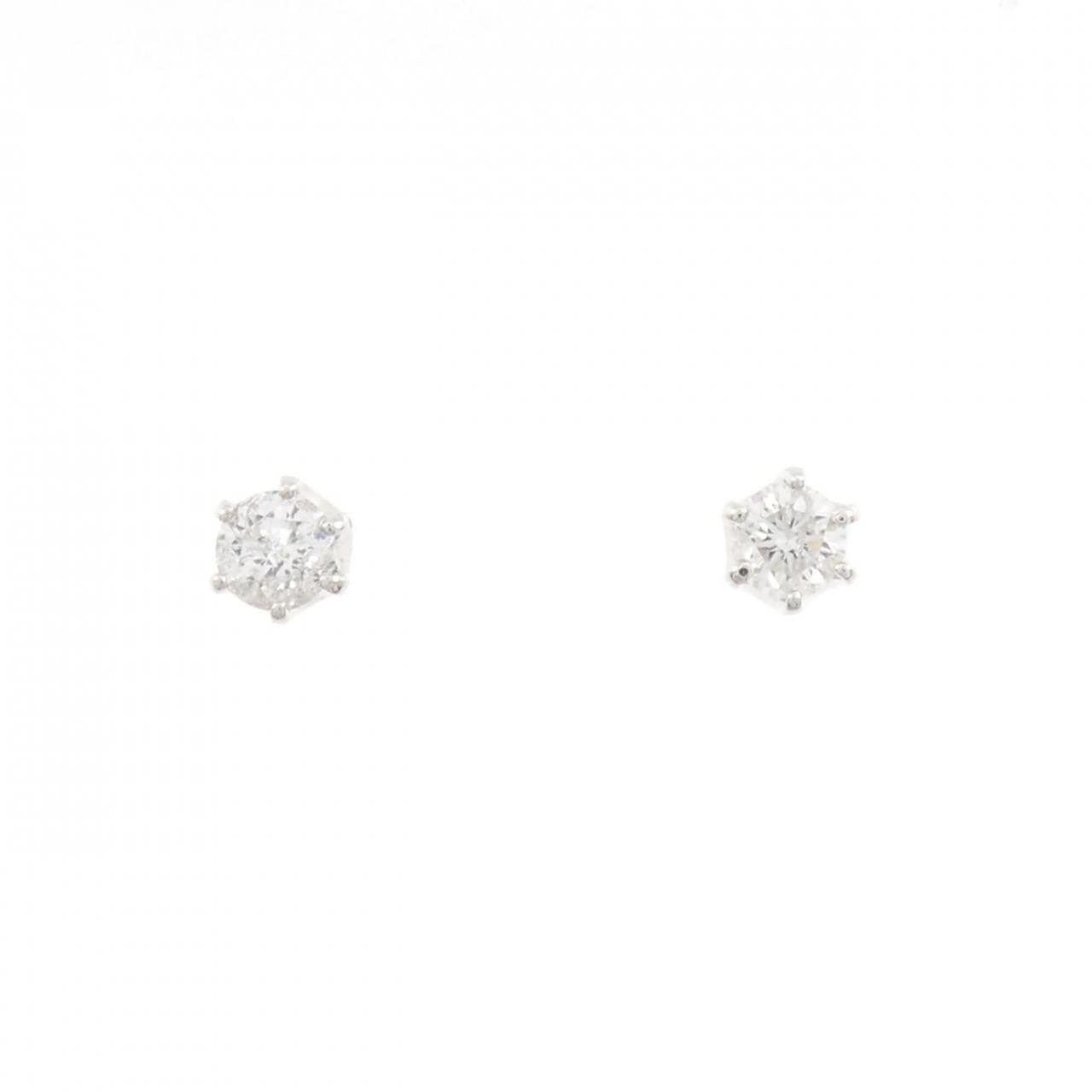 PT900 ソリティア ダイヤモンド ピアス 0.30CT