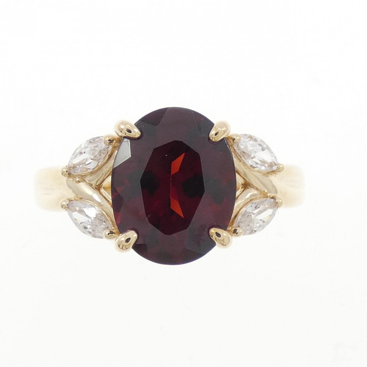 K10YG Garnet ring