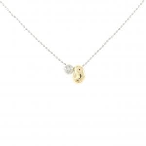 K18YG/PT900/PT850 2WAY ダイヤモンド ネックレス 0.01CT