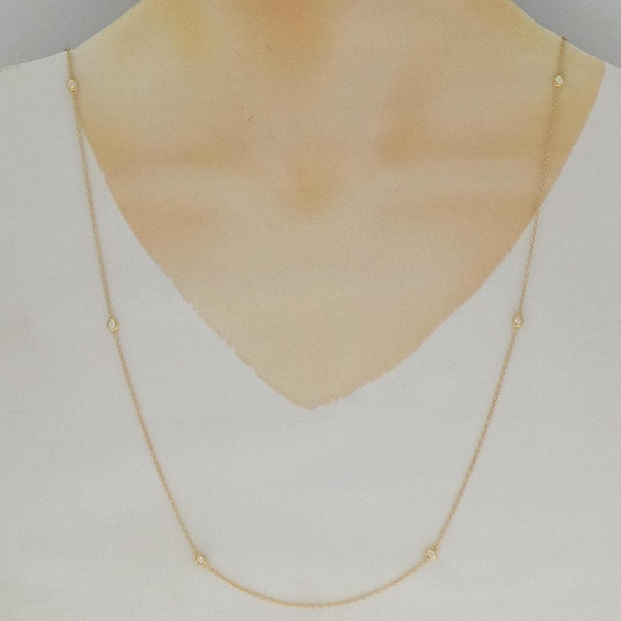 K18YG ダイヤモンド ネックレス 0.45CT