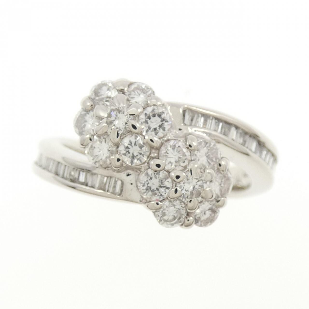 PT900 フラワー ダイヤモンド リング 1.00CT