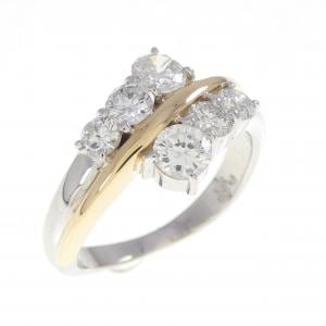 PT900/K18YG ダイヤモンド リング 1.01CT