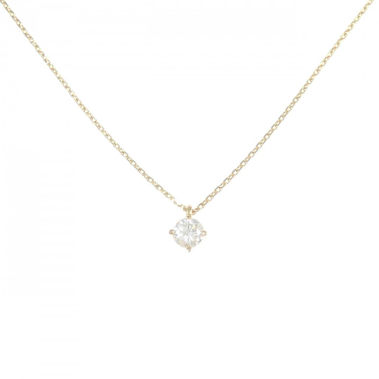 K18YG ソリティア ダイヤモンド ネックレス 0.20CT