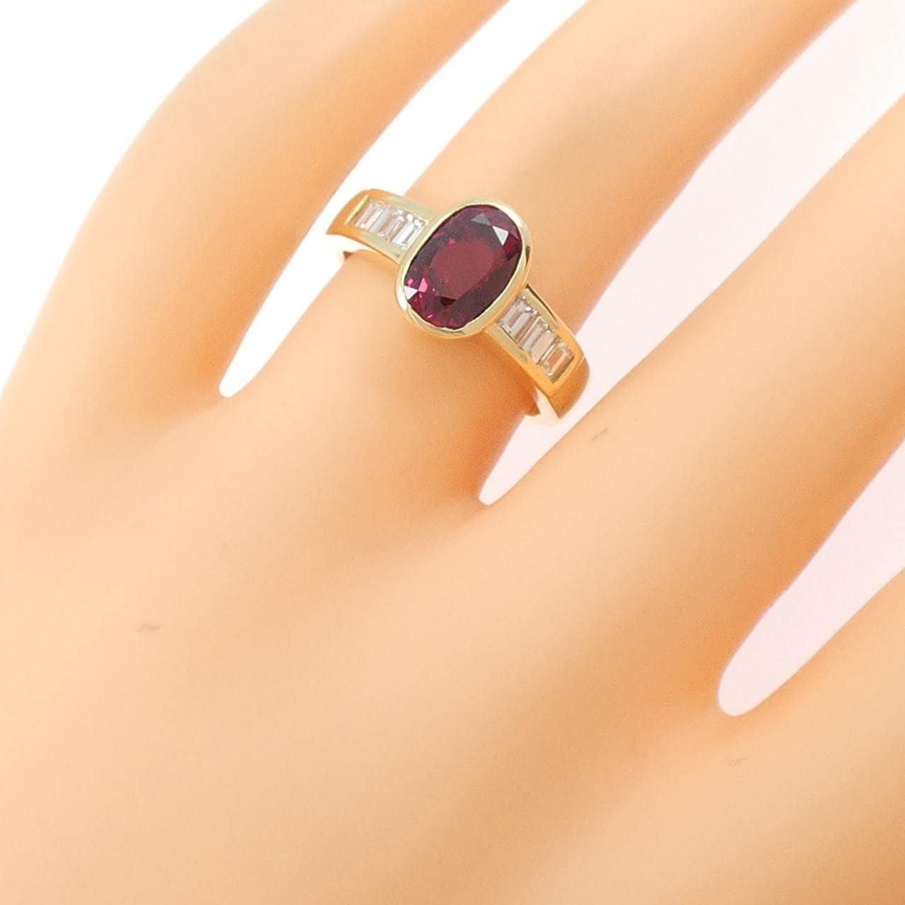 K18YG ルビー リング 2.31CT
