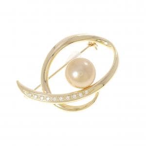 タサキ 白蝶パール ブローチ 11mm