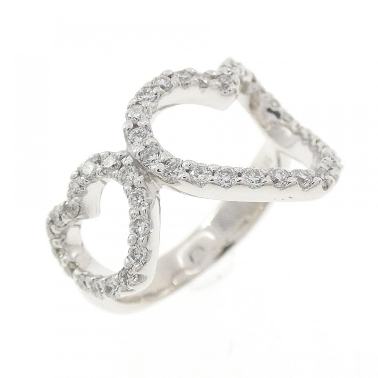 K18WG ハート ダイヤモンド リング 0.44CT