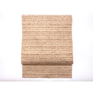 未使用品】夏名古屋帯 平良敏子 芭蕉布 証紙付 京袋 全通柄 （着物買取  