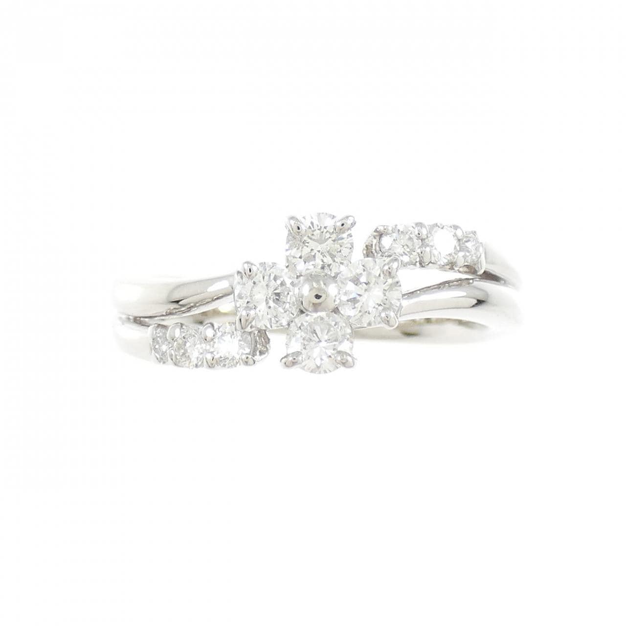 PT900 フラワー ダイヤモンド リング 0.50CT
