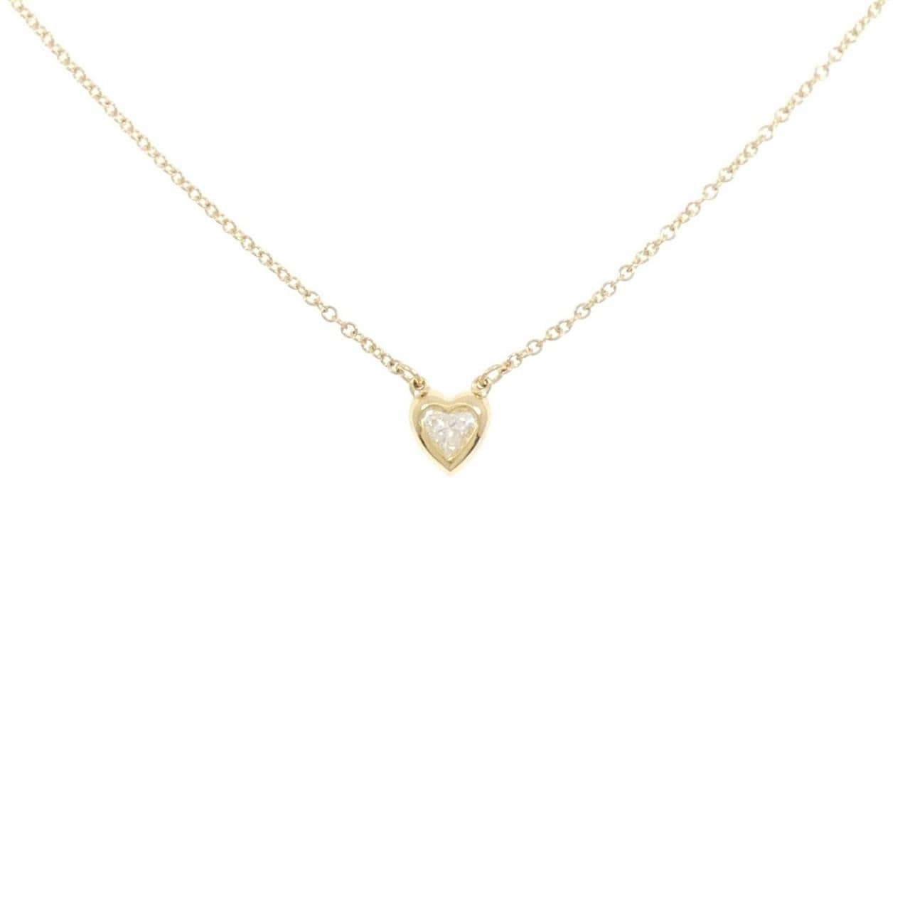 ティファニー バイ ザ ヤード ハート ネックレス 0.17CT