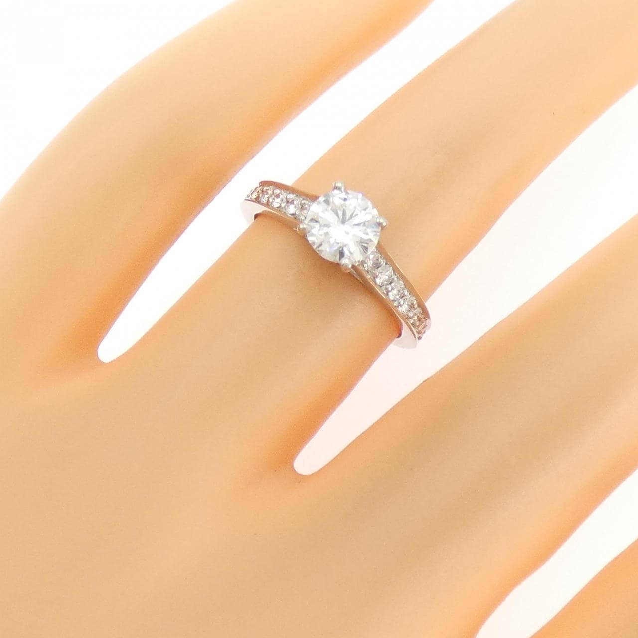 Cartier 1895 單鑽戒指 0.58克拉 H色 VS1淨度