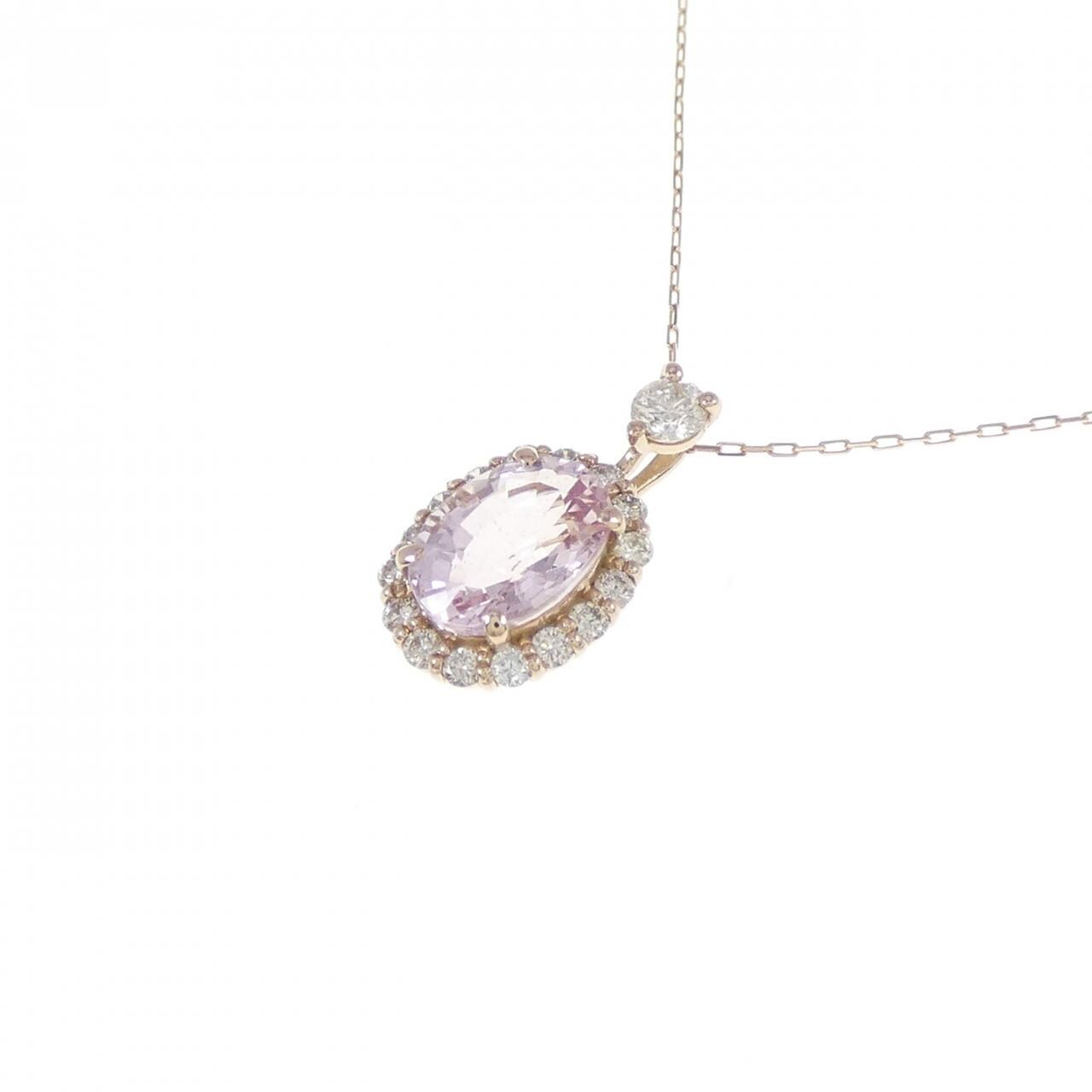 【新品】K18PG モルガナイト ネックレス 0.80CT