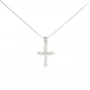 PT900/PT850 クロス ダイヤモンド ネックレス 0.30CT