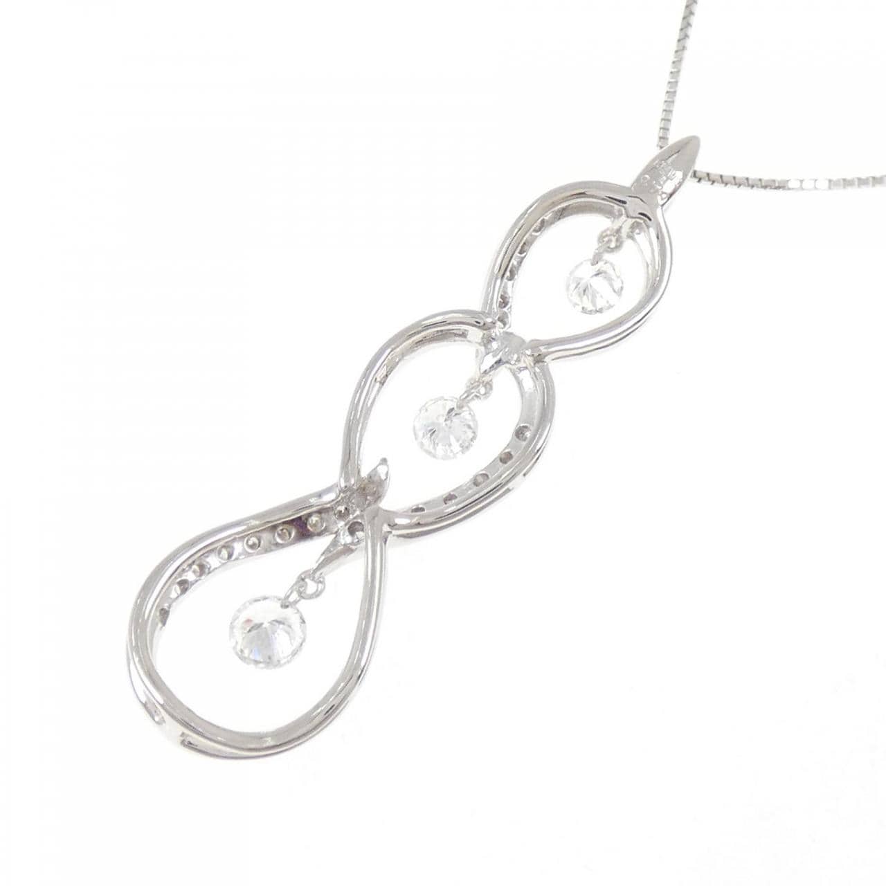K18WG ダイヤモンド ネックレス 0.70CT