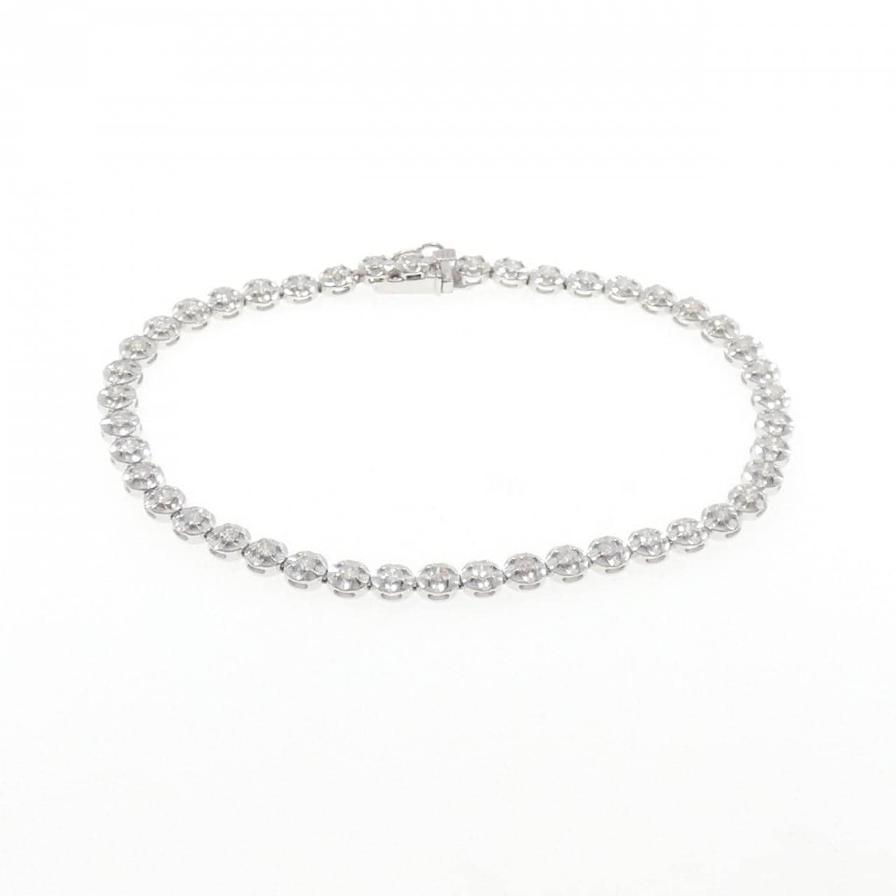 PT900/K18WG ダイヤモンド ブレスレット 1.00CT