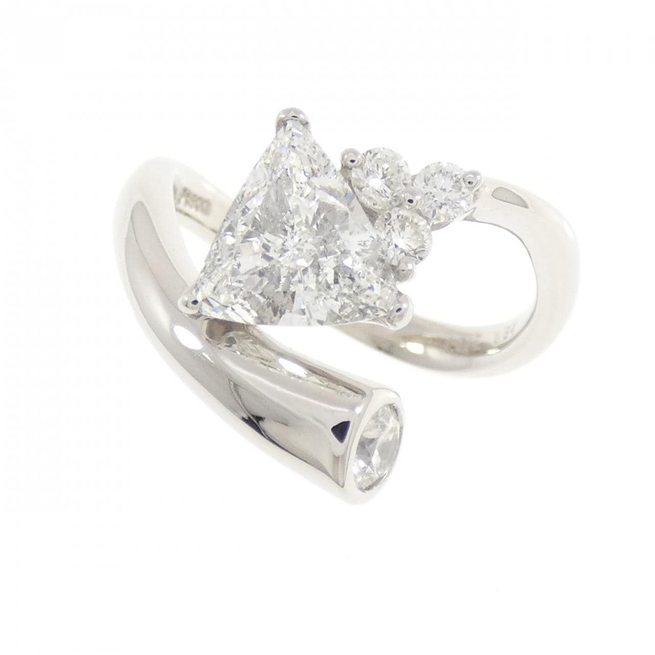 PT900 ダイヤモンド リング 1.017CT H SI2 ファンシーカット