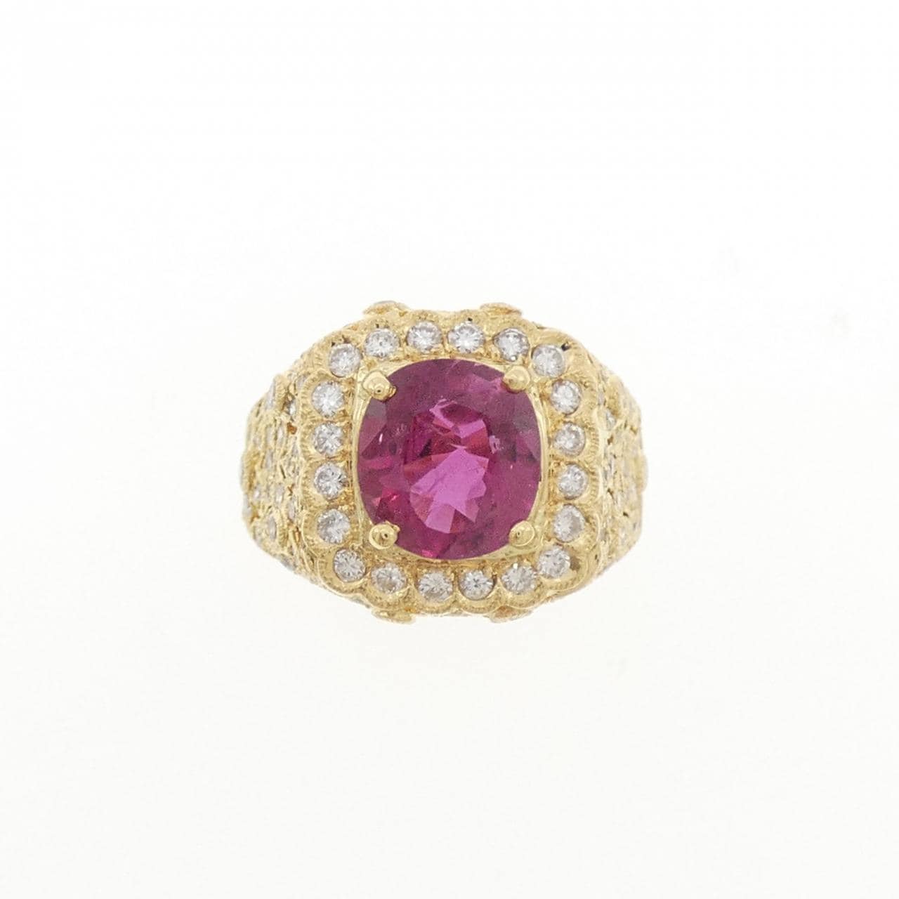 18KYG ルビー リング 2.23CT