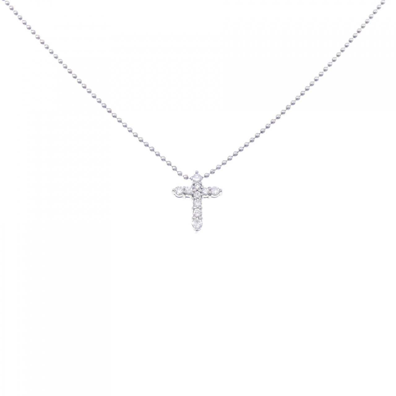 PT Cross Diamond Necklace 0.15CT