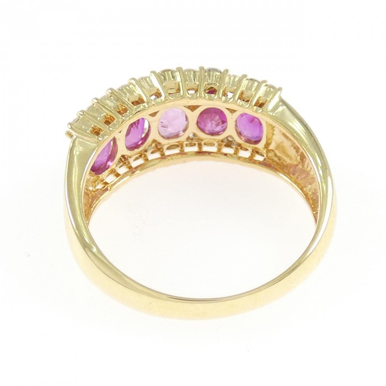 K18YG ルビー リング 1.30CT