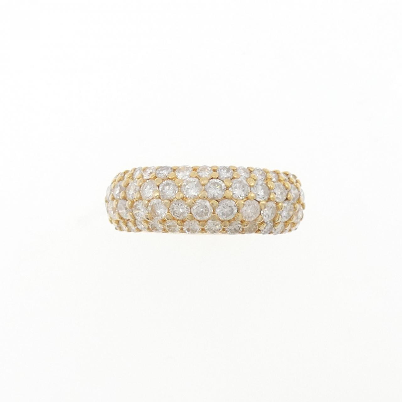 K18YG パヴェ ダイヤモンド リング 1.50CT