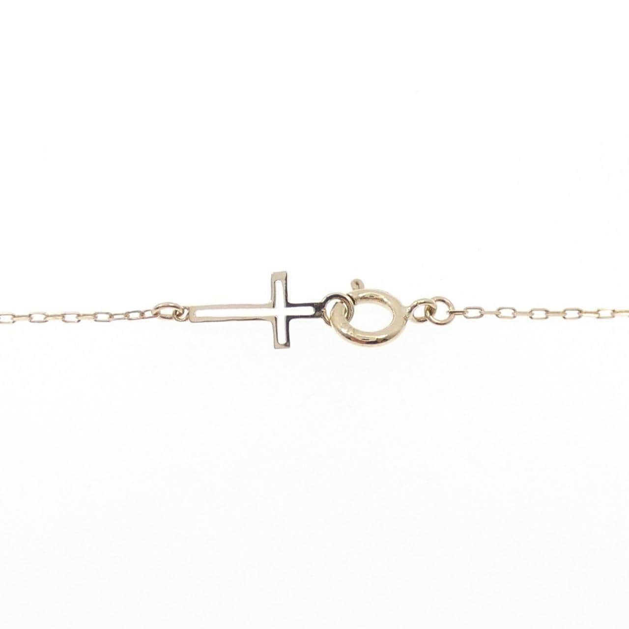 K10YG クロス ダイヤモンド ブレスレット 0.04CT