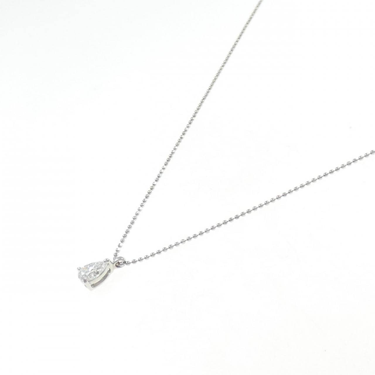 PT Diamond Necklace 0.517CT F VS2 Pear Shape