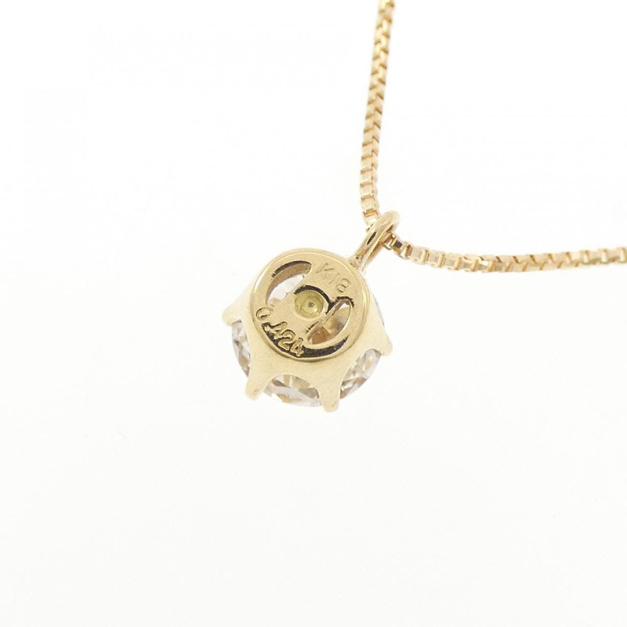 K18YG ソリティア ダイヤモンド ネックレス 0.424CT