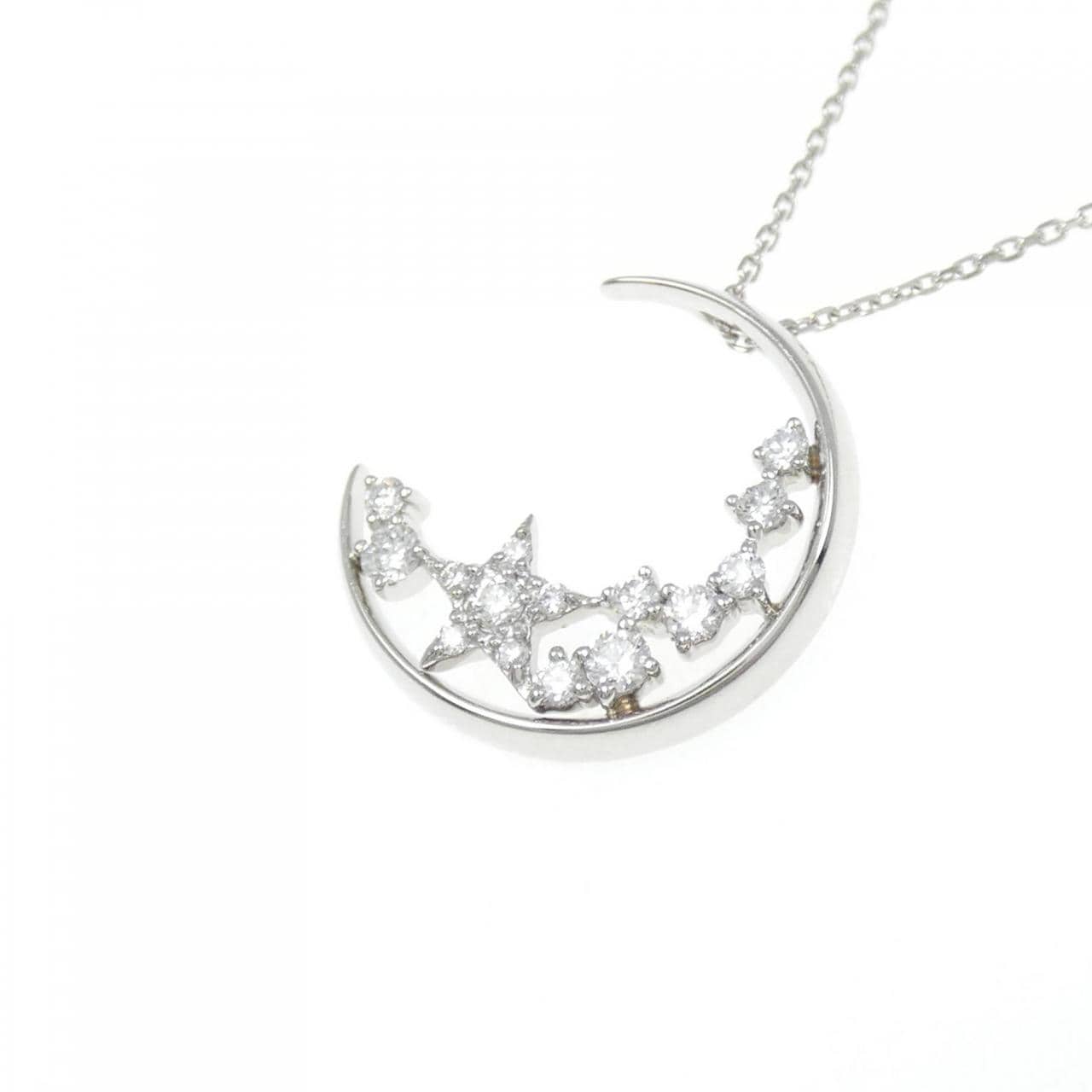 Star STAR JEWELRY月亮 x 星星鑽石項鍊 0.21 克拉