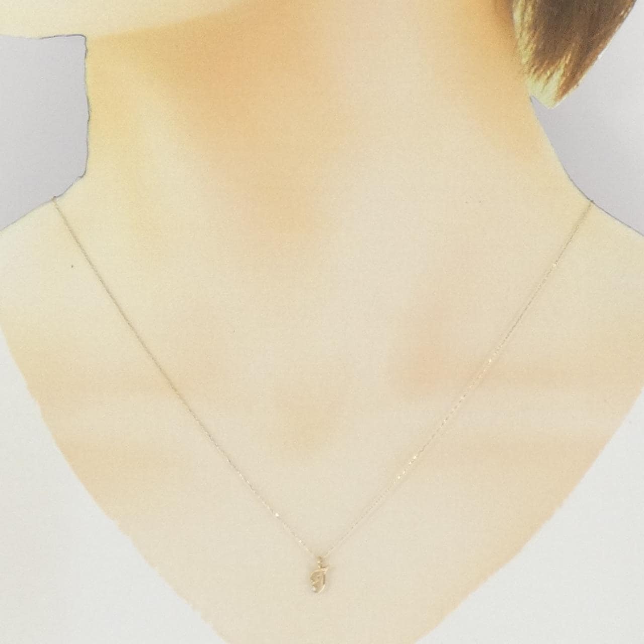 K10YG イニシャルT ダイヤモンド ネックレス