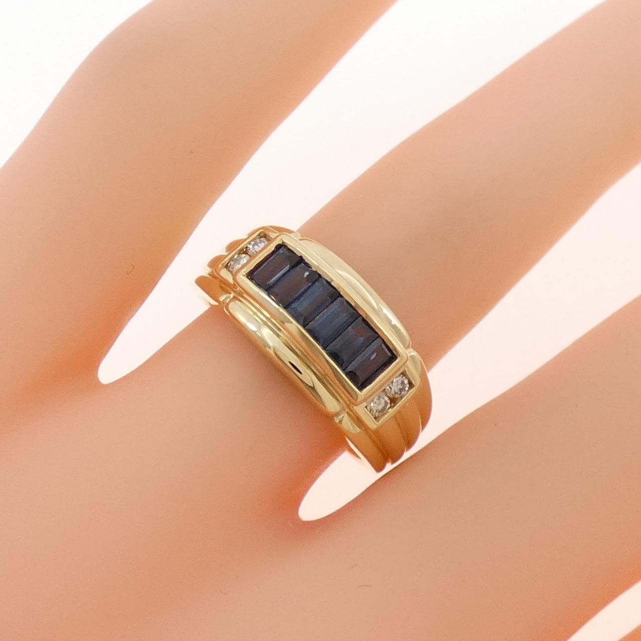 K18YG蓝宝石戒指