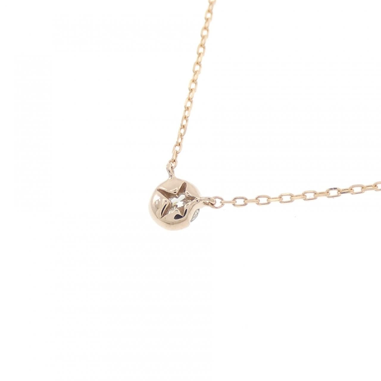 スタージュエリー ムーンセッティング ネックレス 0.04CT