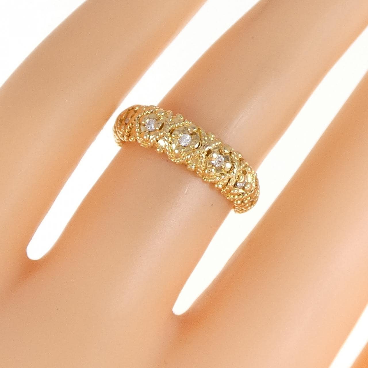 K18YG ダイヤモンド リング 0.08CT