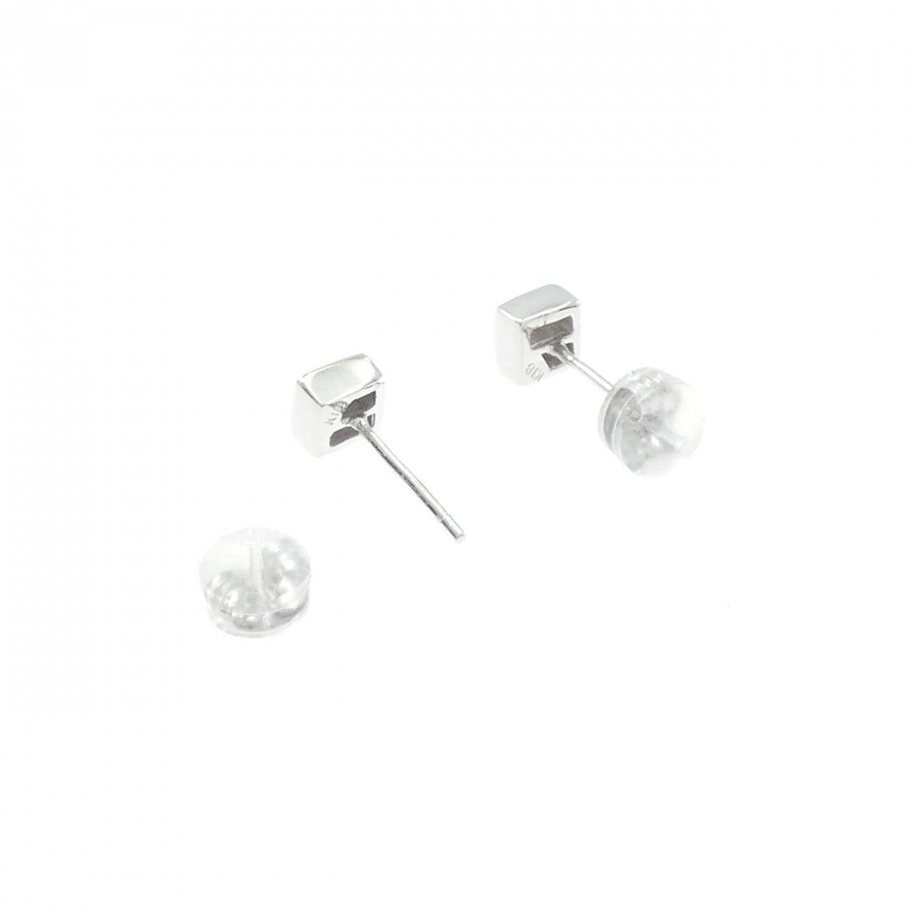 K18WG ダイヤモンド ピアス