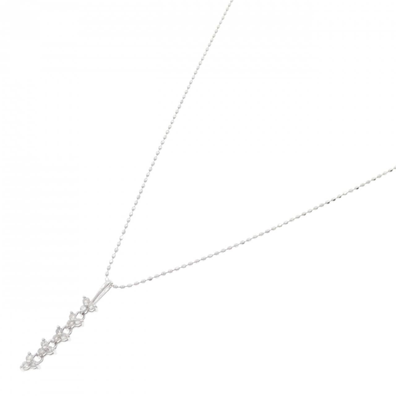 K18WG ダイヤモンド ネックレス 0.15CT