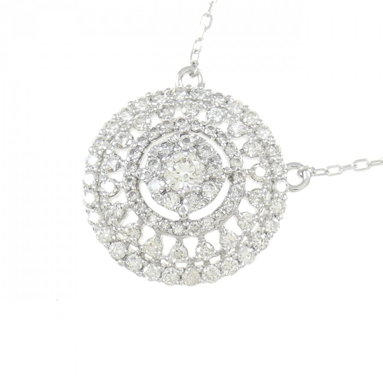 K18WG ダイヤモンド ネックレス 1.00CT