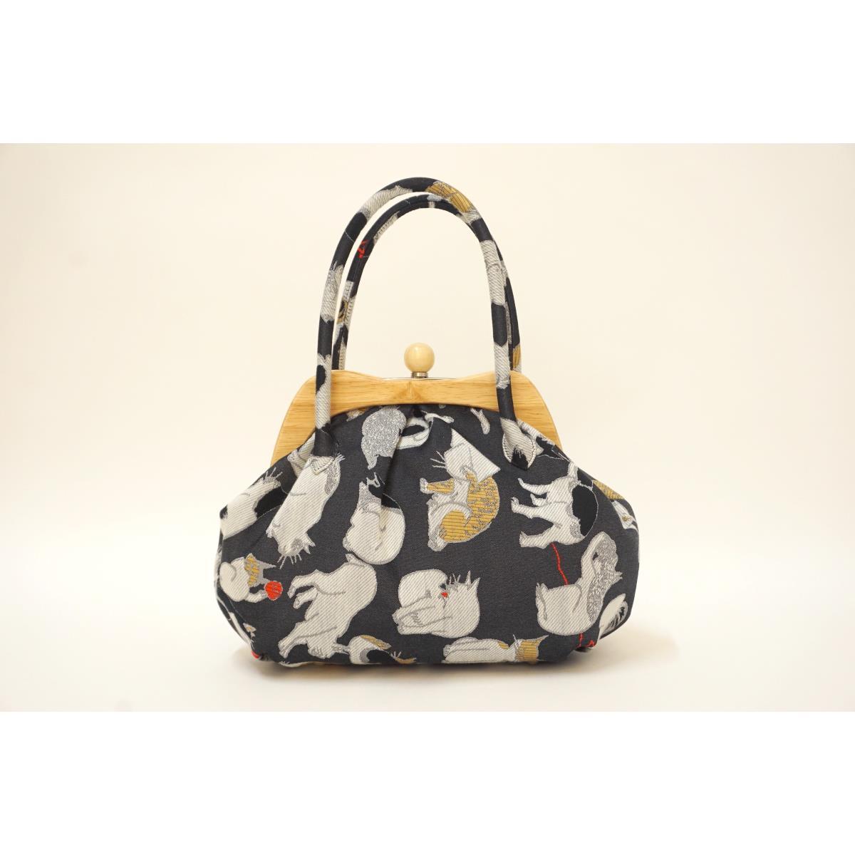 【新品】がま口バッグ　ねこ