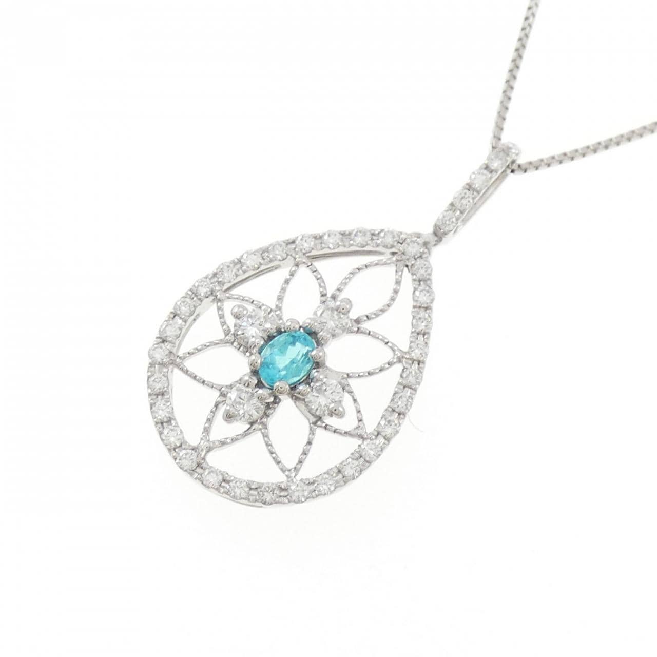 PT900/PT850 パライバトルマリン ネックレス 0.08CT