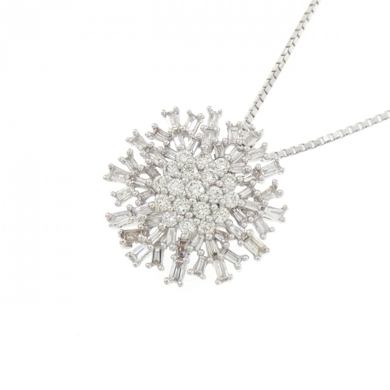 ジーエスティービー K18WG ネックレス 0.45CT