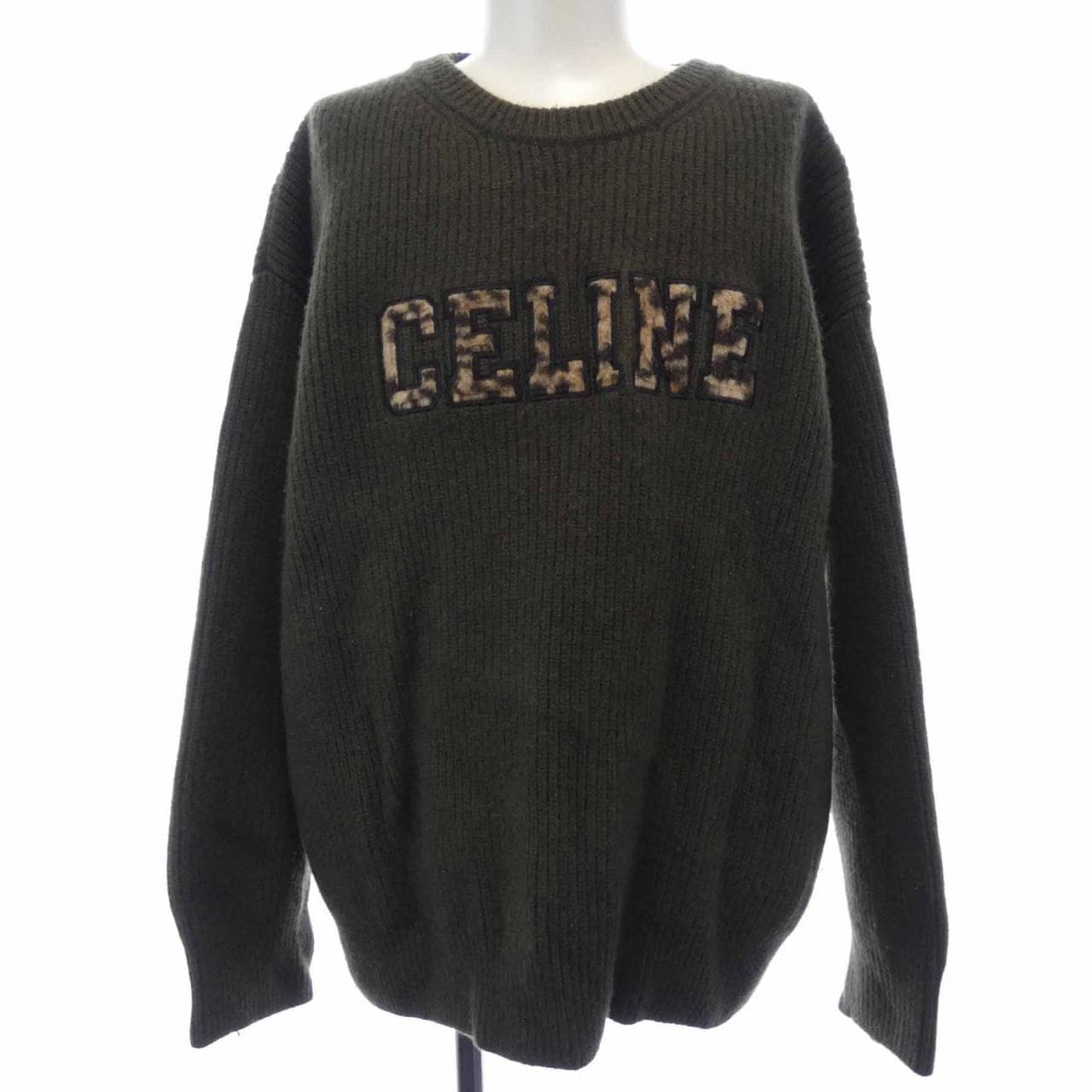 セリーヌ CELINE レオパードエンブロイダリークルーネックニット 2AB97650S ニット