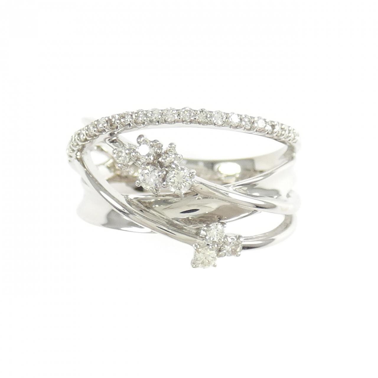 K18WG ダイヤモンド リング 0.33CT