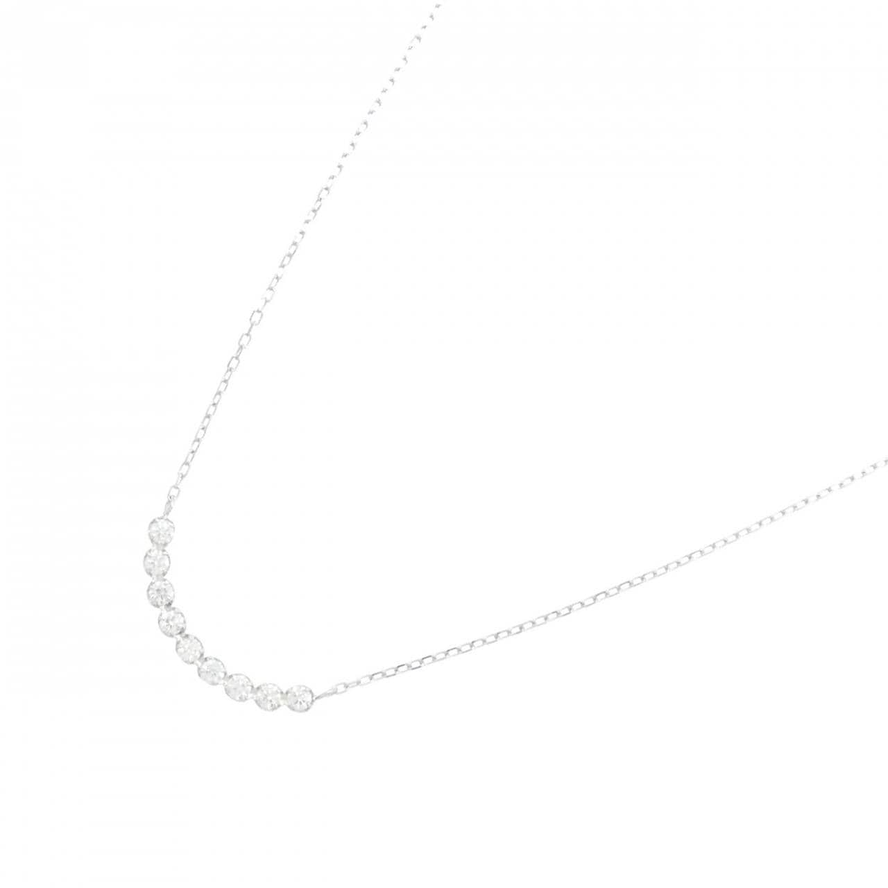 K18WG ダイヤモンド ネックレス 0.22CT
