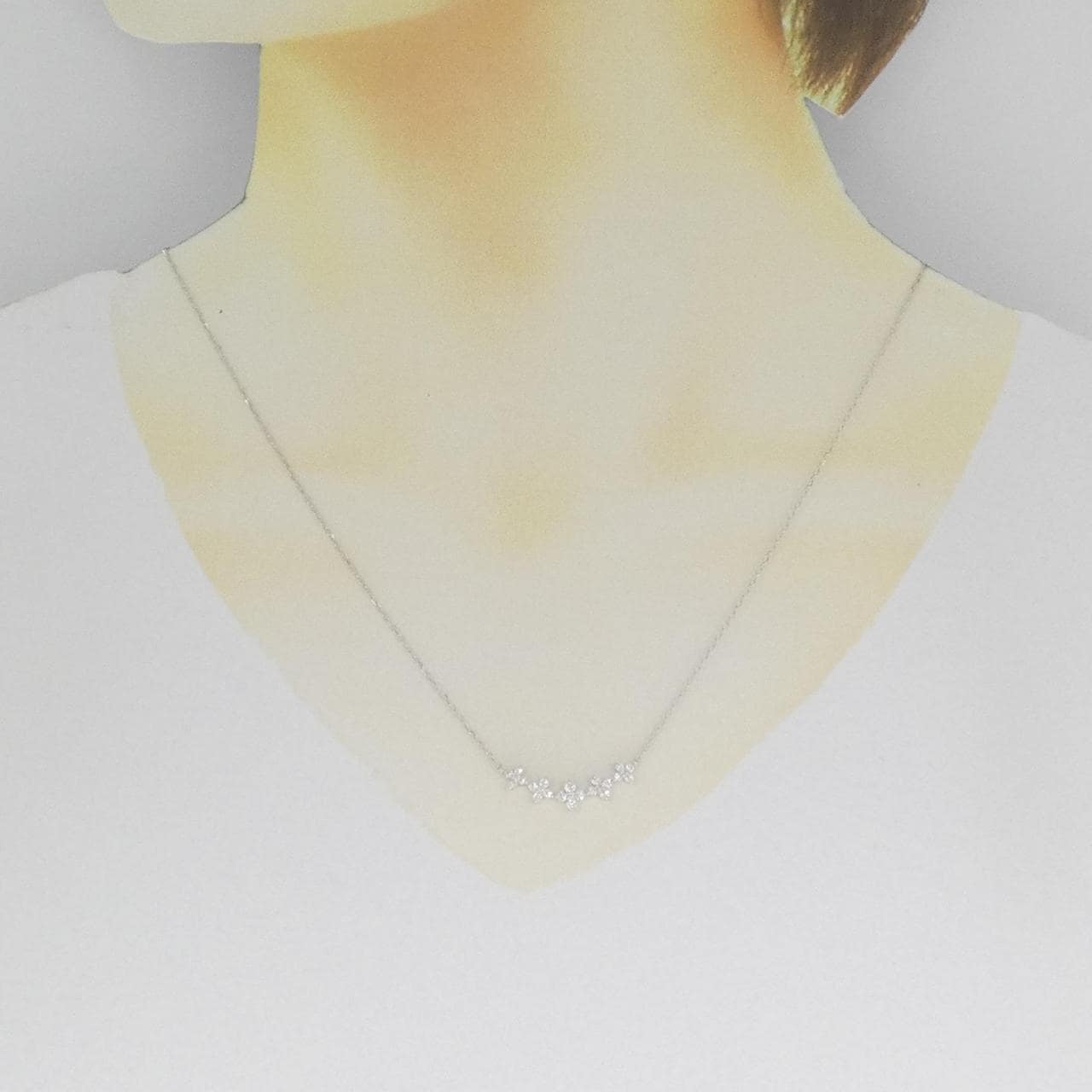 K18WG ダイヤモンド ネックレス 0.31CT