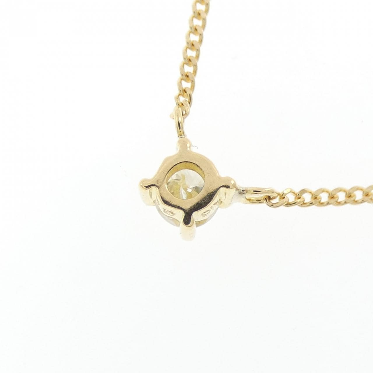 K18YG ソリティア ダイヤモンド ネックレス 0.16CT