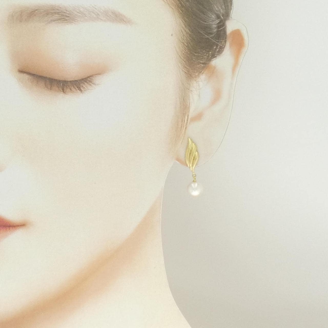 K18YG アコヤパール ピアス 7.3mm