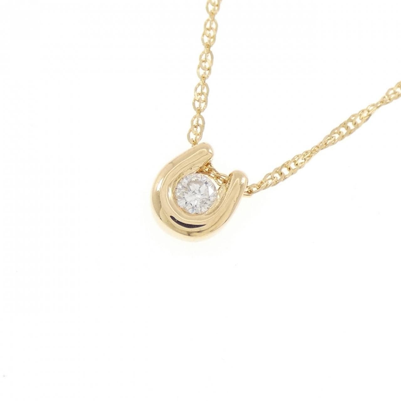 K18YG ダイヤモンド ネックレス 0.08CT