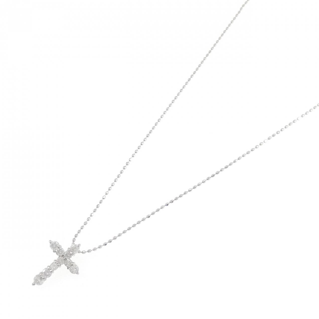 PT900/PT850 クロス ダイヤモンド ネックレス 0.30CT